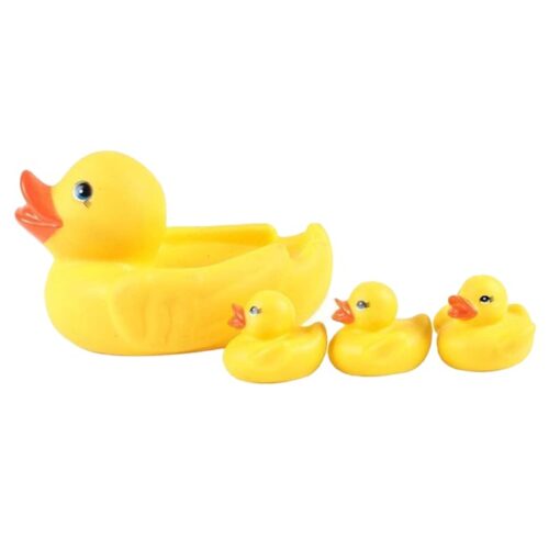 Plastic Squeezy  Duck Family Bath Toy with Sound
