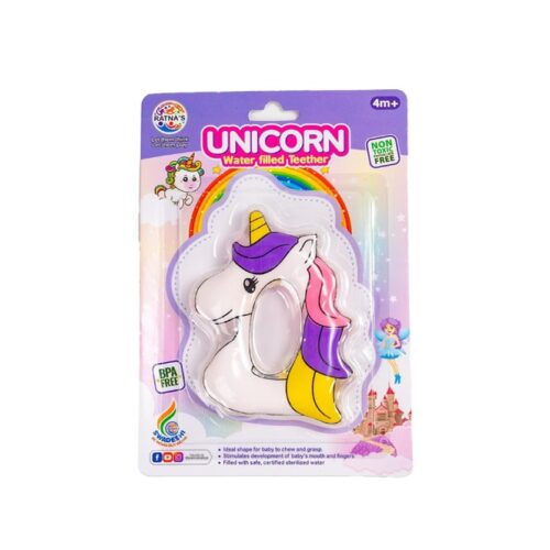 Ratnas Unicorn Shaped Water Filled Teether- Multicolor